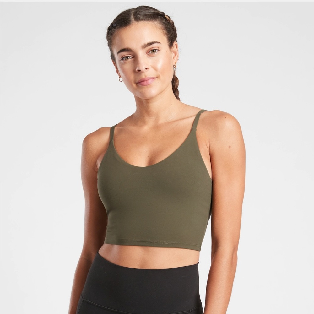 Athleta Elation V Neck Crop Top Size Small